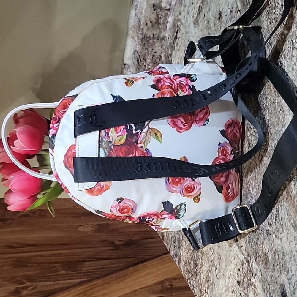 Juicy Couture EUC Floral Rose Print Backpack - Picture 5 of 8